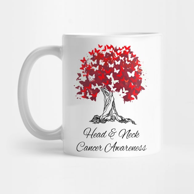 Head & Neck Cancer Awareness T-Shirt Warrior Tree Hope Gifts by MerchAndrey